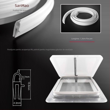 Etanșare pentru ventil de acoperiș RV — LP0378, Sanmao; compatibil cu RV; tip: încorporat și orientat spre exterior; accesoriu: capac lucarnă