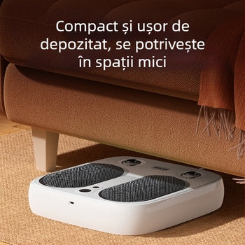 Masaj pentru picioare cu frământare, încălzire și vibrații (4 contacte de masaj; model SU7; reîncărcabil; carcasă ABS; tehnici de masaj: frământare, acupresiune)