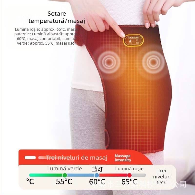 Dispozitiv de fizioterapie a șoldului pentru reabilitare postoperatorie — terapie cu infraroșu, masaj încălzitor, Moxibustion, alimentare USB/AC, control mecanic