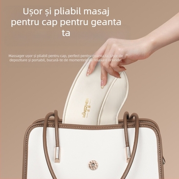 Casca de masaj pentru cap și ochi cu airbag și compresie caldă – reîncărcabilă, 3 trepte, masaj integrat cap-ochi