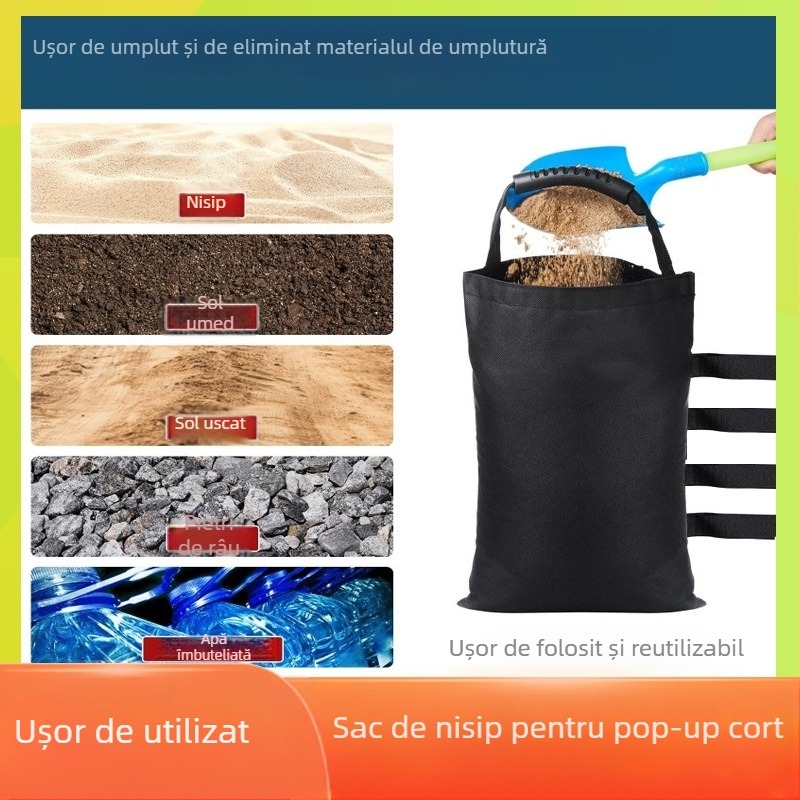 Bajiena Geantă de nisip pentru cort – Material impermeabil 600D Oxford, Model BJN-101, Geantă fixă pentru cort