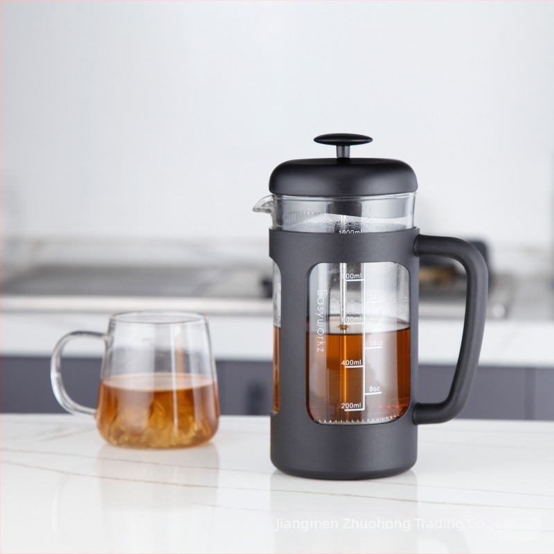 Set din sticlă pentru cafea cu filtru pour-over și infuzor de ceai (Stil Nordic, Calitate de primă clasă)