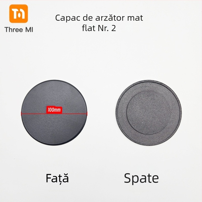 Capac din fier pentru aragaz + set distribuitor de flacără — instalare manuală • Marcă: threemi • Model: Flat fire cover + flame distributor set • Greutate netă: 500 g