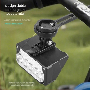 Shark Dragon lumină frontală pentru bicicletă – senzor de lumină inteligent, USB reîncărcabil, afișaj digital, pentru ciclism nocturn pe drumuri și munți