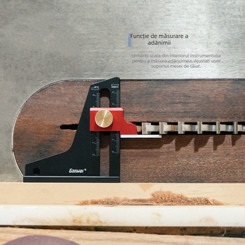 Ganwei indicator de înălțime cu măsurare a adâncimii pentru tâmplărie — Model MG0-000-0089, reglare masă fierastrau, reglare mașină de tăiere