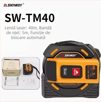 Senzor de distanță cu laser SW-TM60, seria SW-TM60, rază 40–60 m, precizie ±2, tensiune de alimentare 1.5V AA×2