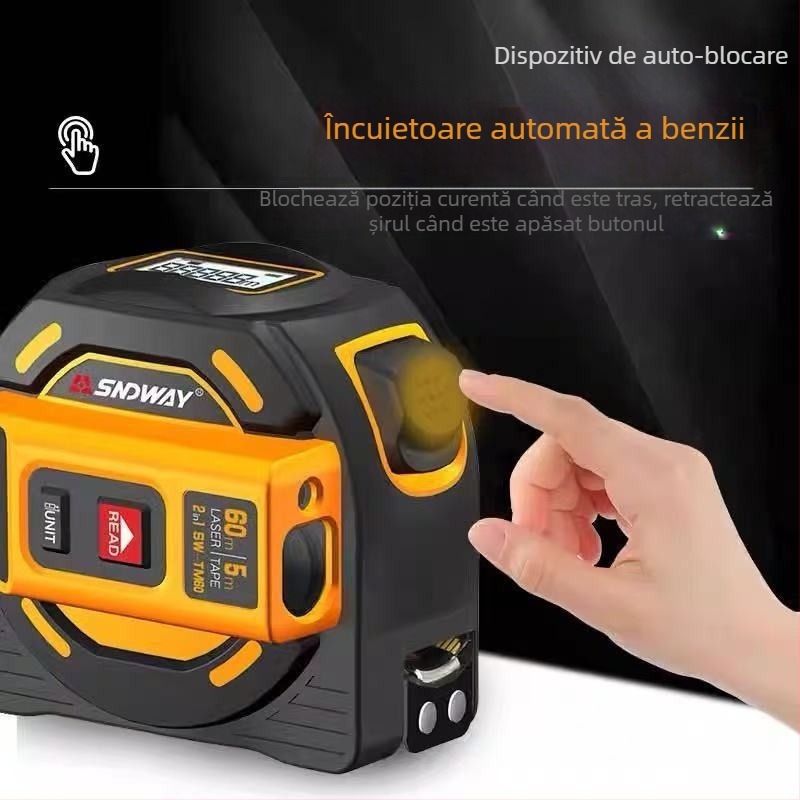 Senzor de distanță cu laser SW-TM60, seria SW-TM60, rază 40–60 m, precizie ±2, tensiune de alimentare 1.5V AA×2