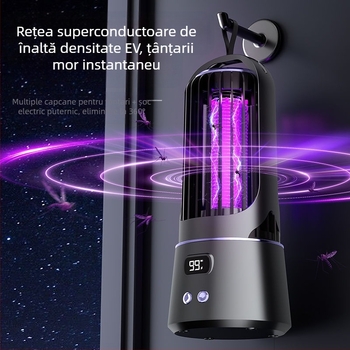 Ucigaș electric de țânțari pentru uz casnic, funcționare silențioasă, acoperire până la 10 m², șoc electric manual pentru omorârea țânțarilor, fără baterie încorporată