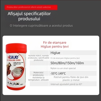 Bandă etanșare țevi – Hegenu, etanșare conducte cu presiune înaltă, -50°C la 149°C, presiune de lucru ≥20 MPa, piese standard