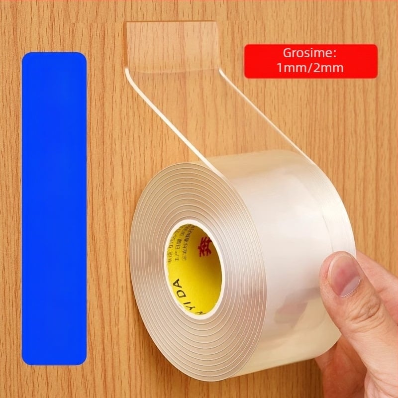Bandă acrilică pentru marginea mesei, adezivă nano pe o singură parte, impermeabilă, fără îmbinări, transparentă