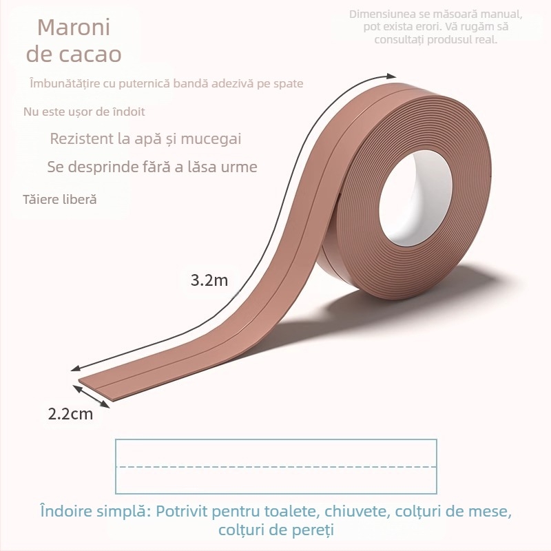 Bandă de bordare autoadezivă pentru podele din lemn și plăci ceramice | Brand Shouli | Origine: Zhejiang | Fără import | Ambalaj: vezi specificații