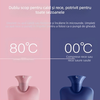 Recipient pentru apă fierbinte Yimsner, umplut cu apă, din PVC de înaltă densitate, pentru mâini și picioare, utilizare dublă – cald și rece.