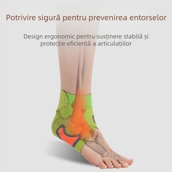 Protecție pentru gleznă cu compresie – design subțire, unisex, potrivită pentru baschet și alergare, material SBR, categorie protecție gleznă