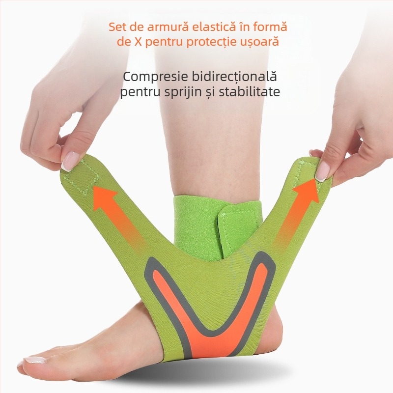Protecție pentru gleznă cu compresie – design subțire, unisex, potrivită pentru baschet și alergare, material SBR, categorie protecție gleznă