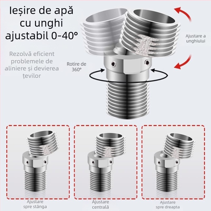 Cap de duș universal cu curbă din oțel inoxidabil 304, stil modern simplu, marca Win the domineering