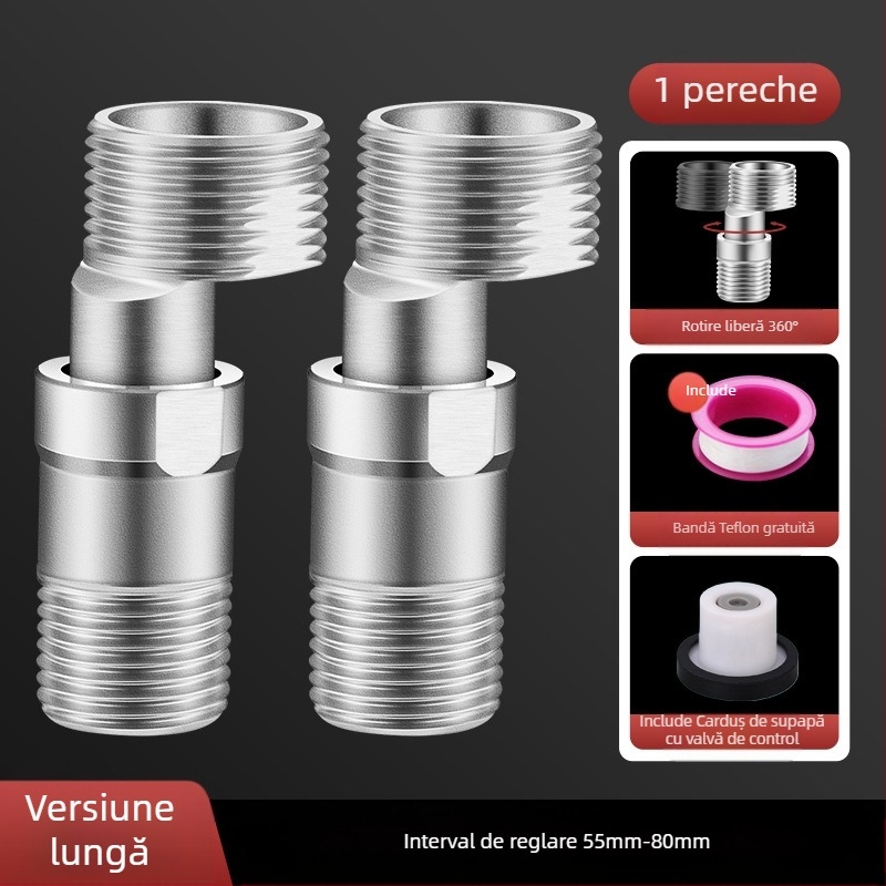 Cap de duș universal cu curbă din oțel inoxidabil 304, stil modern simplu, marca Win the domineering