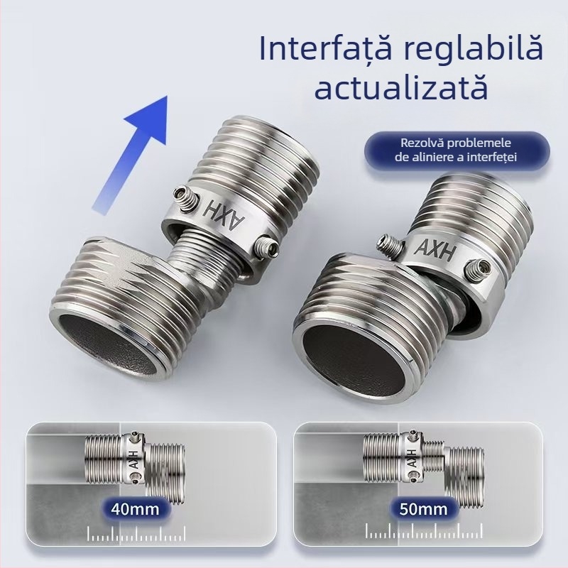 Cap de duș universal cu curbă din oțel inoxidabil 304, stil modern simplu, marca Win the domineering