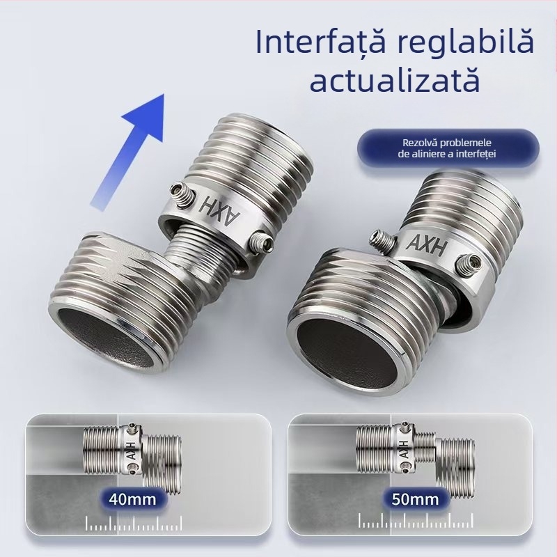 Cap de duș universal cu curbă din oțel inoxidabil 304, stil modern simplu, marca Win the domineering