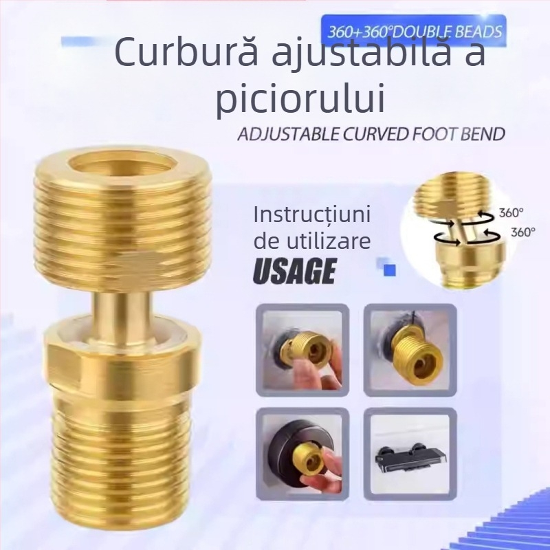 Cap de duș universal cu curbă din oțel inoxidabil 304, stil modern simplu, marca Win the domineering