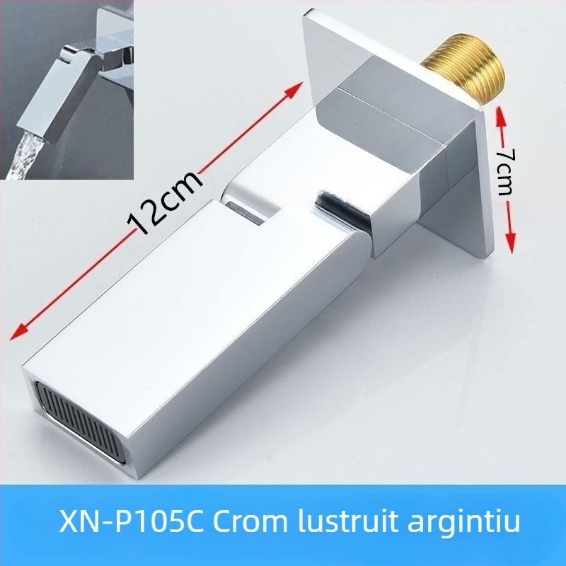 Robinet din cupru ascuns pentru duș și chiuvetă, conexiune filetată, 6 MPa, 1–80°C, stil modern
