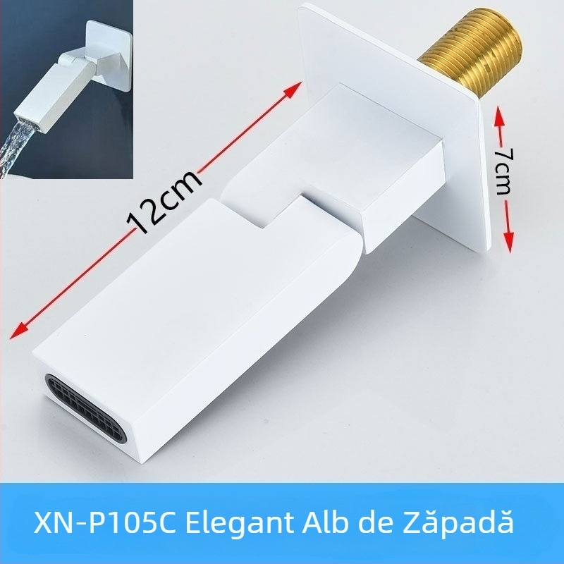 Robinet din cupru ascuns pentru duș și chiuvetă, conexiune filetată, 6 MPa, 1–80°C, stil modern
