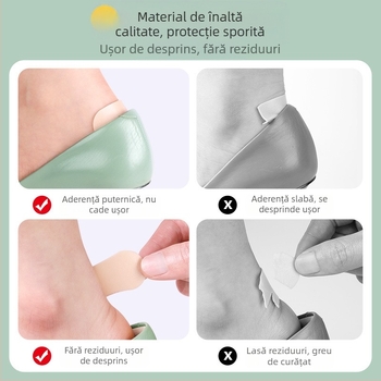 Buline de călcâi pentru încălțăminte – antiuzură, plăci anti-derapaj invizibile; potrivite pentru adidași, cizme, sandale, încălțăminte casual și de lucru; anotimpuri: vară, iarnă, primăvară, toamnă
