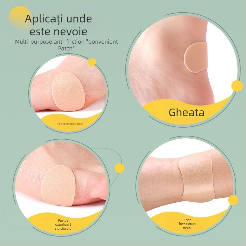 Buline de călcâi pentru încălțăminte – antiuzură, plăci anti-derapaj invizibile; potrivite pentru adidași, cizme, sandale, încălțăminte casual și de lucru; anotimpuri: vară, iarnă, primăvară, toamnă