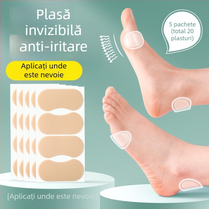 Buline de călcâi pentru încălțăminte – antiuzură, plăci anti-derapaj invizibile; potrivite pentru adidași, cizme, sandale, încălțăminte casual și de lucru; anotimpuri: vară, iarnă, primăvară, toamnă