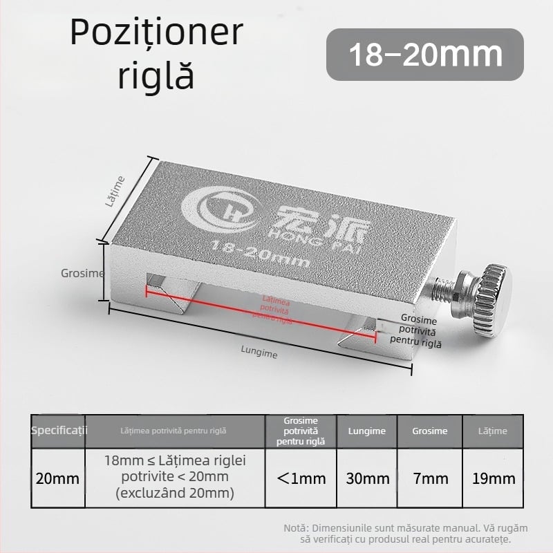 Bloc de poziționare din oțel inoxidabil pentru tâmplărie – instrument de aliniere a liniei, bloc limitator, glisor de susținere