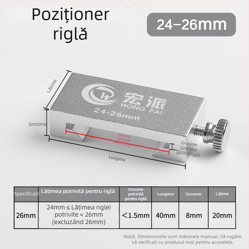 Bloc de poziționare din oțel inoxidabil pentru tâmplărie – instrument de aliniere a liniei, bloc limitator, glisor de susținere