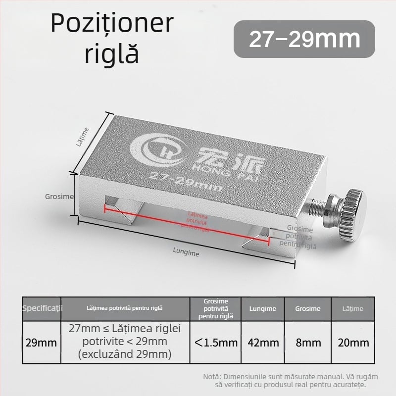 Bloc de poziționare din oțel inoxidabil pentru tâmplărie – instrument de aliniere a liniei, bloc limitator, glisor de susținere