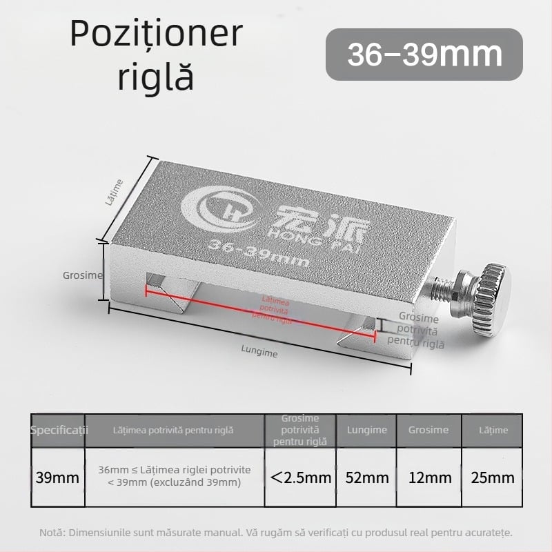 Bloc de poziționare din oțel inoxidabil pentru tâmplărie – instrument de aliniere a liniei, bloc limitator, glisor de susținere