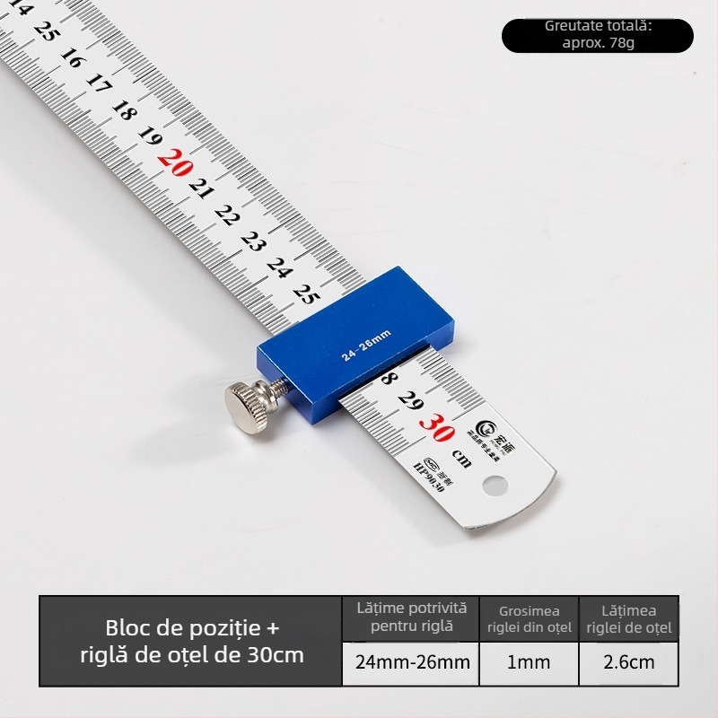 Hongpai riglă din oțel, bloc de poziționare cu ghidaj glisant pentru tâmplărie