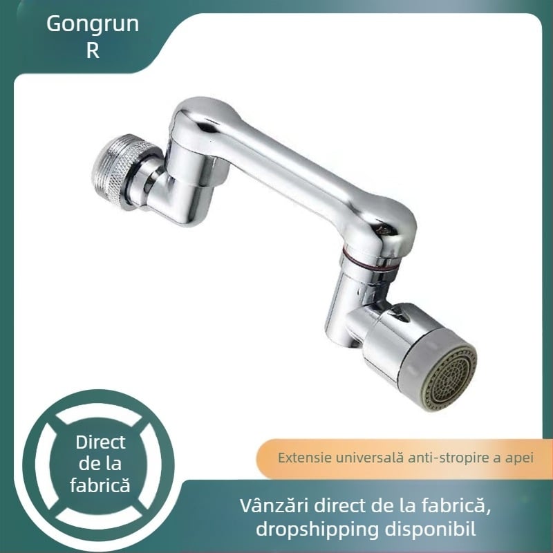 Co-run robinet cu braț robotic universal, duză rotativă și aerator anti-strop, din ABS, reglabil, lansat în 2022