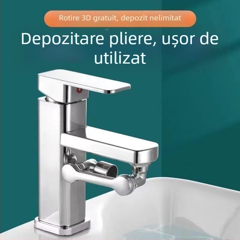 Co-run robinet cu braț robotic universal, duză rotativă și aerator anti-strop, din ABS, reglabil, lansat în 2022