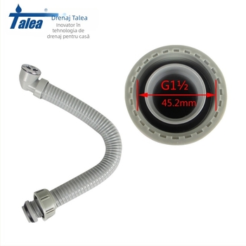 Baie Talea QY011C002 Țeavă de preaplin lateral circulară, PP+PVC, Model QY011C002, Stil New chinoiserie