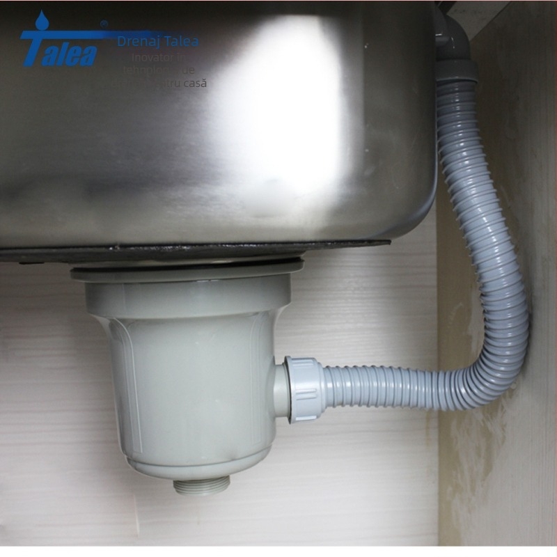 Baie Talea QY011C002 Țeavă de preaplin lateral circulară, PP+PVC, Model QY011C002, Stil New chinoiserie