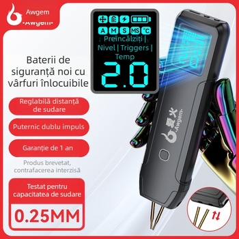 Love Fire SH2 mașină de sudură spot | Unealtă portabilă manuală pentru sudură a bateriilor Li-ion, metale și nichel, intrare 5V, control automat, alimentare pe baterie