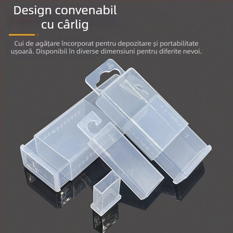 Cutie de depozitare telescopică, dreptunghiulară, pentru burghie și freze, din plastic anti-static