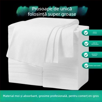 Prosoape pentru salon de înfrumusețare din fibră nețesută, cu logo, 70 g, țesătură plată, absorbție 0-5 s