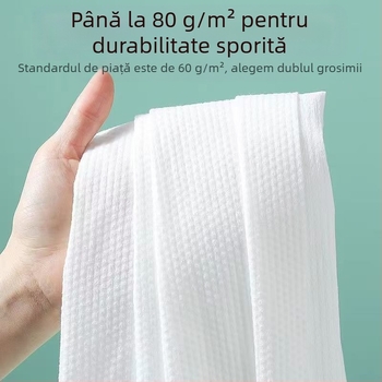 Prosoape pentru salon de înfrumusețare din fibră nețesută, cu logo, 70 g, țesătură plată, absorbție 0-5 s