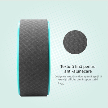 Roată de yoga cu ajutor pentru întinderea spatelui și rolă cu textură – pentru începători; PP; Dongdeli