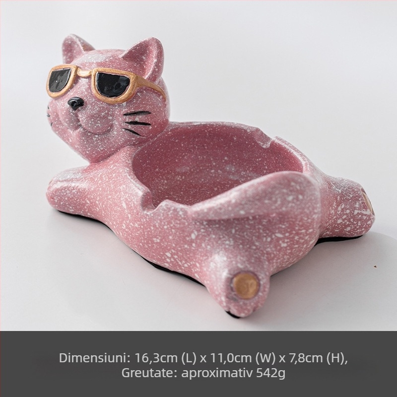 Scrumieră ceramică cu spațiu de depozitare | design creativ, stil animație drăguț; ambalaj 100 buc.