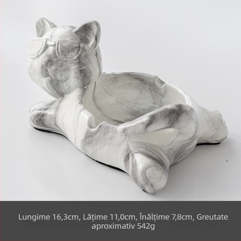 Scrumieră ceramică cu spațiu de depozitare | design creativ, stil animație drăguț; ambalaj 100 buc.