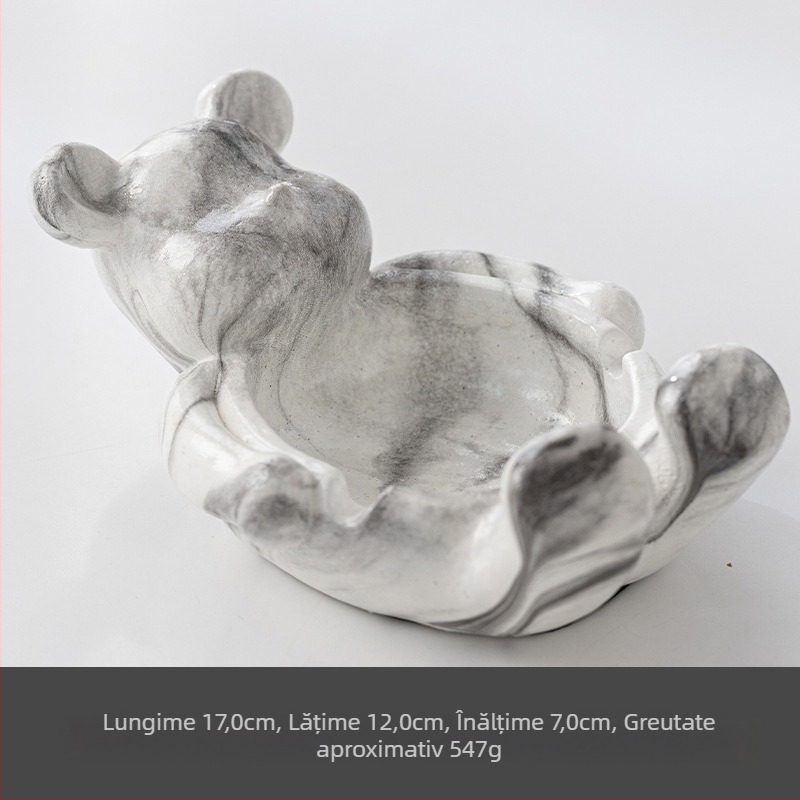 Scrumieră ceramică cu spațiu de depozitare | design creativ, stil animație drăguț; ambalaj 100 buc.