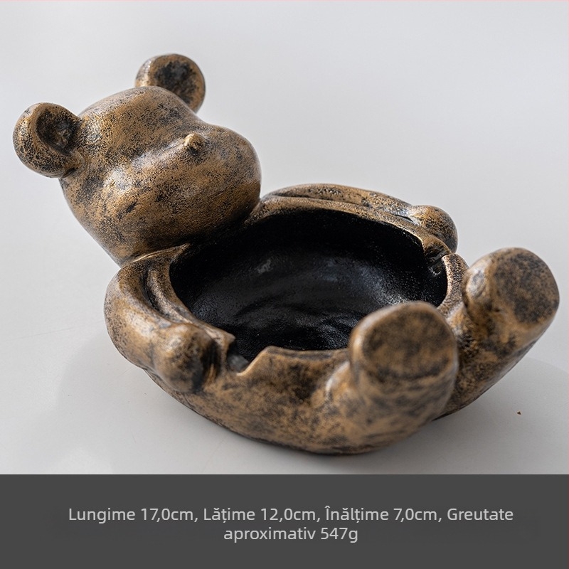 Scrumieră ceramică cu spațiu de depozitare | design creativ, stil animație drăguț; ambalaj 100 buc.