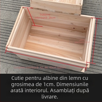 Rame pentru cuib și rame de fundație pentru apicultură, din lemn de pin chinezesc, semifabricate, compatibile cu albinele chinezești și italiene