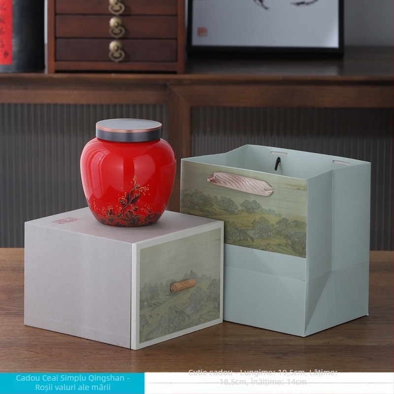 Cană ceramică pentru ceai cu finisaj glazurat, The Way of Porcelain, Stil Chinez nou, Model peisaj