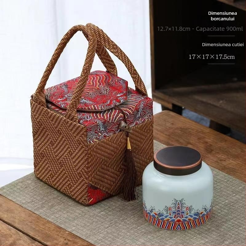 Cutii ceramice pentru ceai în cutie cadou, rezistente la umiditate, sigilate, logo personalizat, ambalare 12 buc