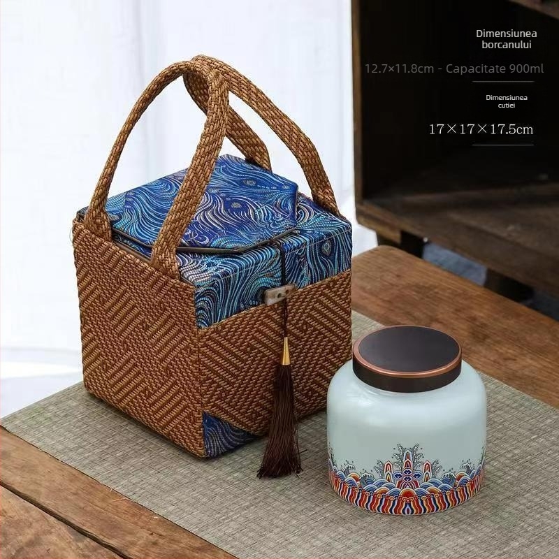 Cutii ceramice pentru ceai în cutie cadou, rezistente la umiditate, sigilate, logo personalizat, ambalare 12 buc